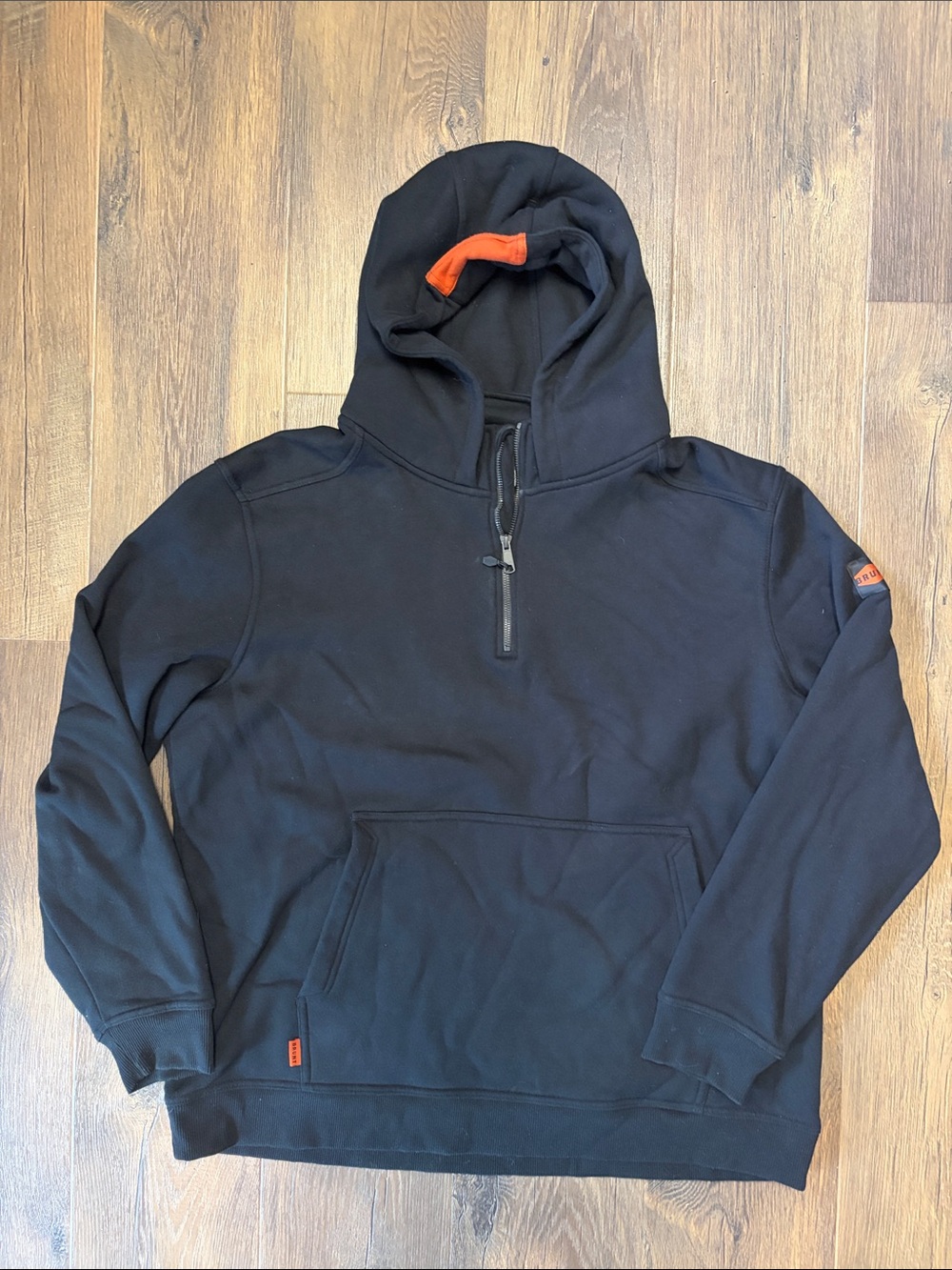 Brunt Men’s 1/4 Zip Hooded Sweatshirt